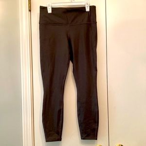 Athleta, petite small crop legging dark brown